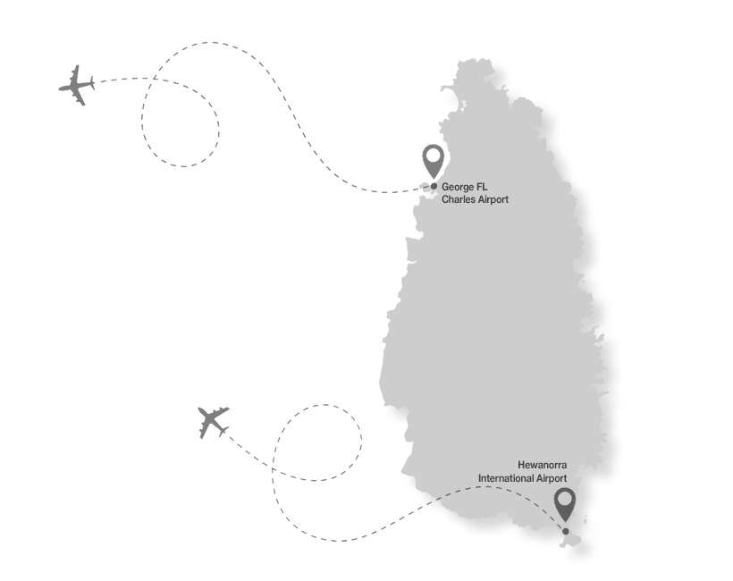 Map of St Lucia Map of St Lucia